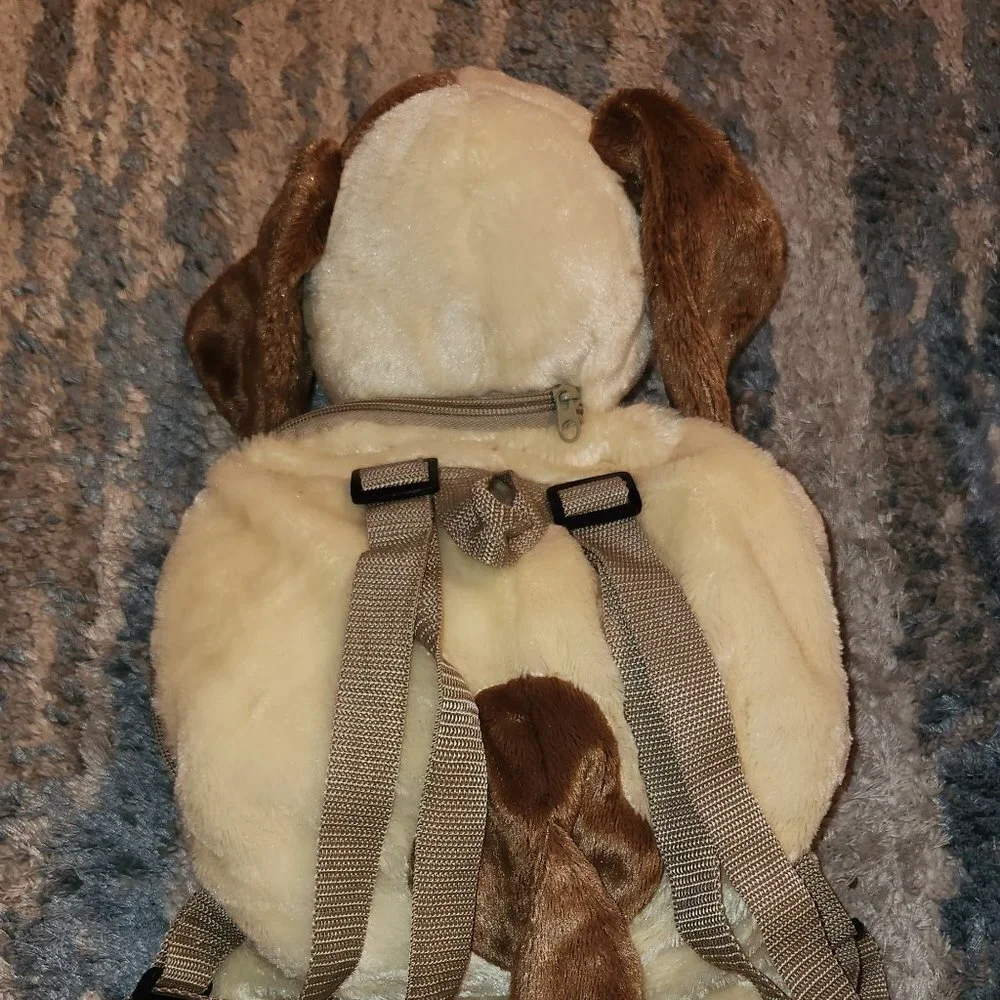 Plush Dog Backpack || EUC